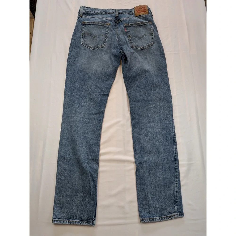 Levis 514 Straight Fit Mens Jeans 34x34 Medium Wash Blue Stretch